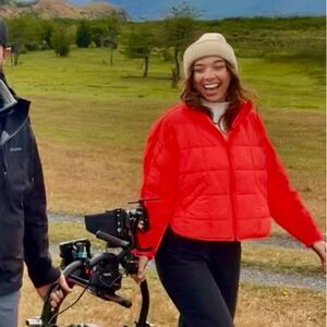 FREE PEOPLE PIPPA PUFFER - neon Orange